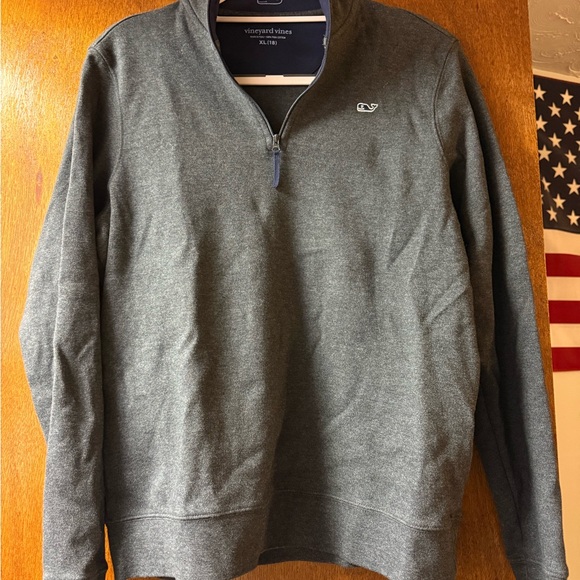 Vineyard Vines Other - Vineyard Vines Boys size XL (18) Charcoal quarter zip Sweater